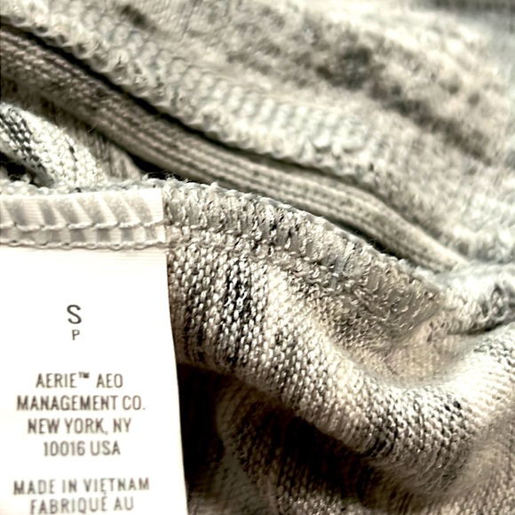 Aerie Oversized Long Sleeve Crewneck Pullover Sweatshirt Marled Grey Size S - Picture 7 of 9